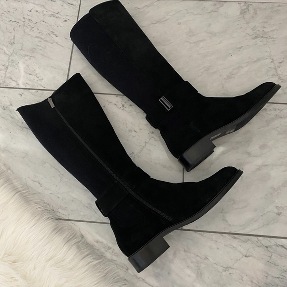 Aquatalia Giada Waterproof Black Tall Riding Boots - Picture 9 of 12